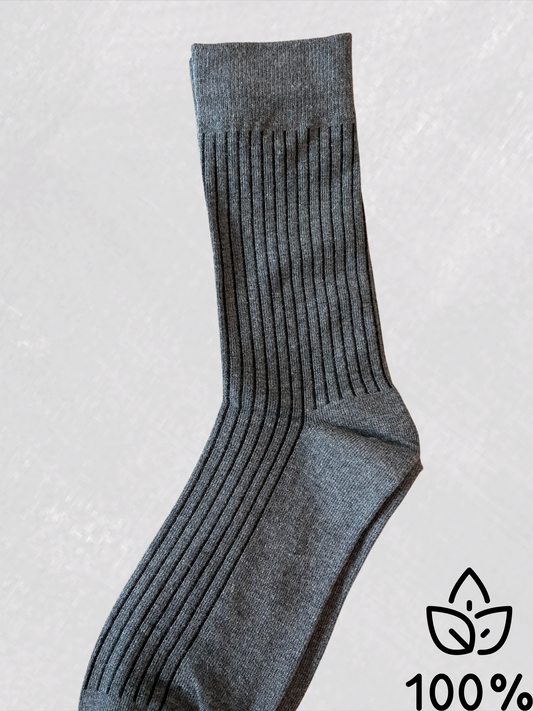 Classic Mid Calf Socks-Grey