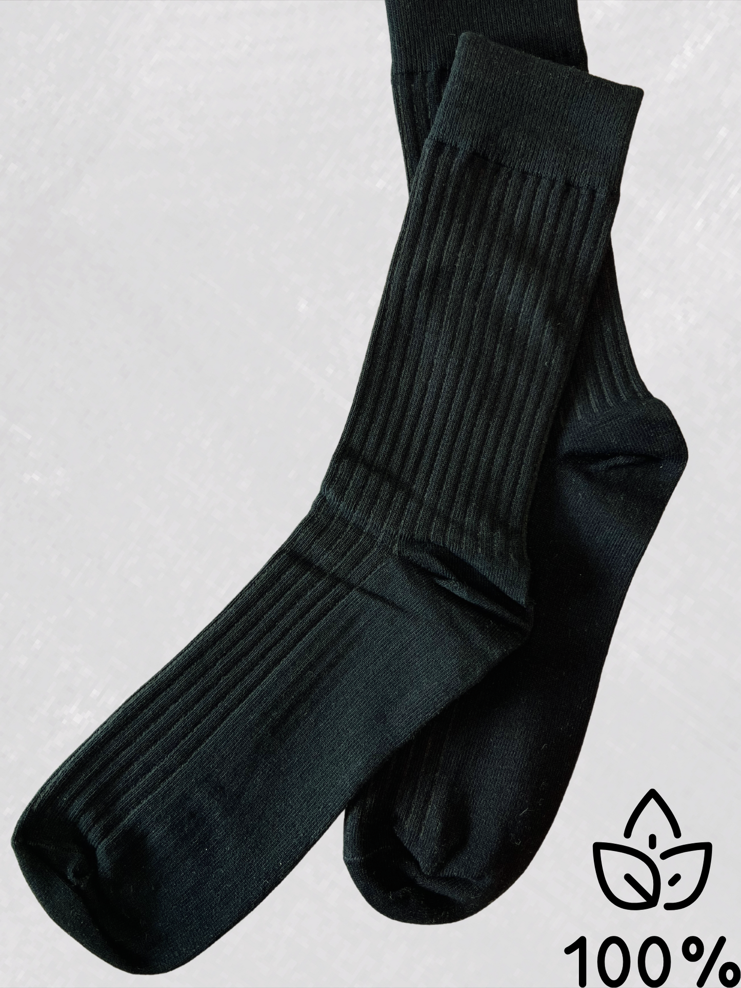Classic Mid Calf Socks-Striped Black